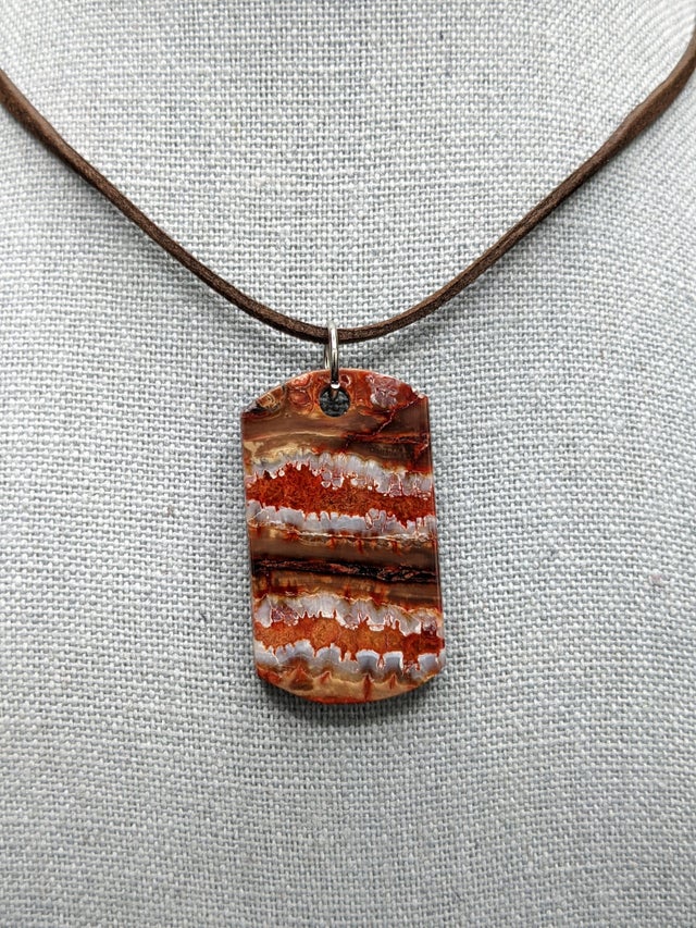 Mammoth Tooth Dog Tag Necklace